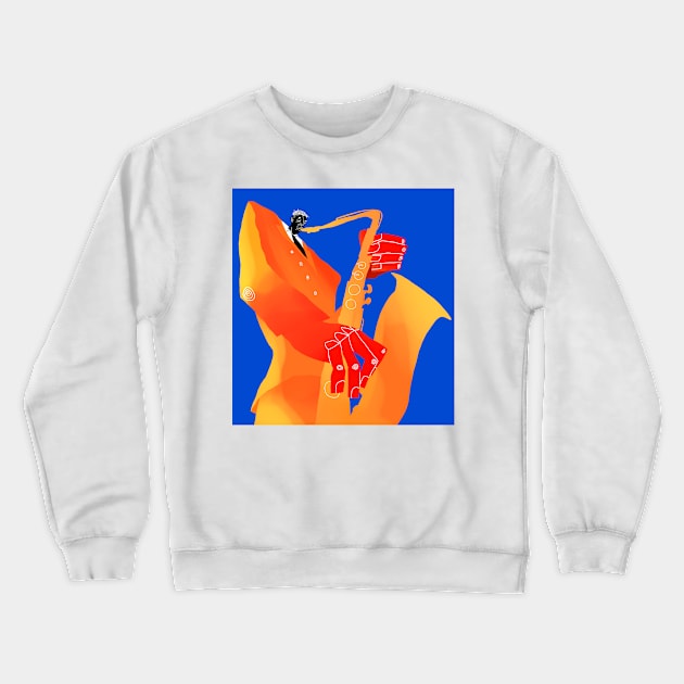 Consumed by Jazz Crewneck Sweatshirt by Tosik-Art